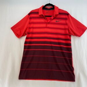 Nike Golf Standard Fit Dri-Fit Golf Shirt Orange Red Men’s Medium